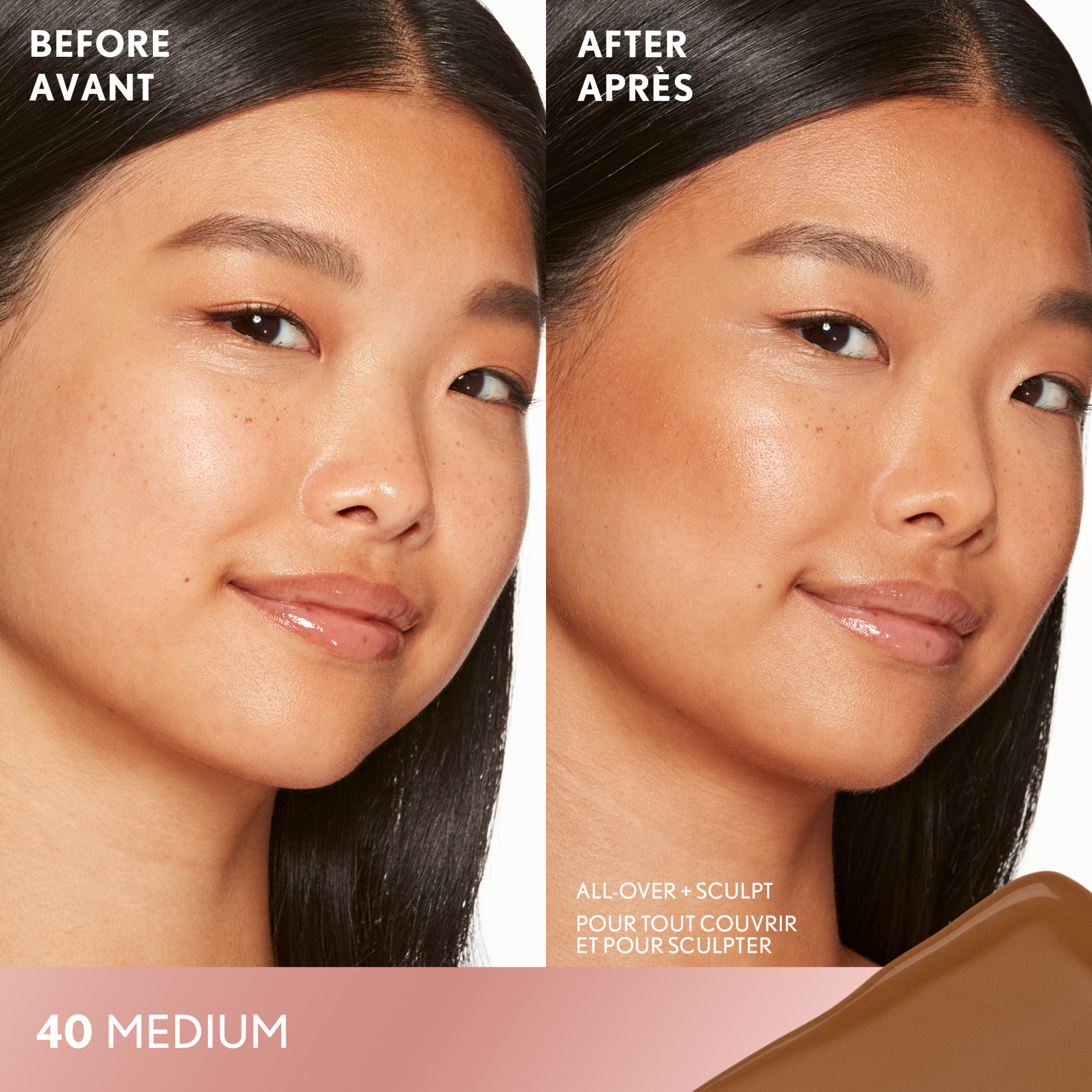 Sérum bronzant et sculptant Covergirl TruBlend Sun & Sculpt, fluide bronzant, couvrance modulable, formule vegan, éclat radieux, applicateur à embout pinceau et pompe