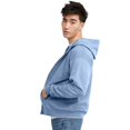 thumbnail image 3 of Hanes pour Hommes ComfortBlend EcoSmart Chandail à Capuchon à Fermeture Éclair Intégrale, S, Bleu Pâle, 3 of 5