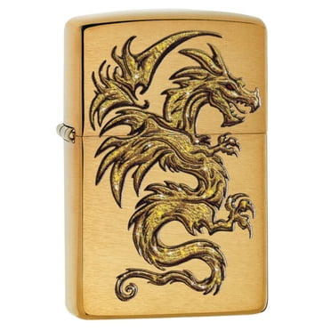 ZIPPO 29725 ZIPPO BRUSHED BRASS DRAGON LIGHTER