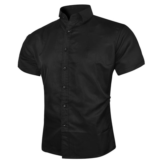 HKEJIAOI Chemises Mode pour Hommes Manches Courtes Évacuation de l'Humidité Performance Chemises Décontractées