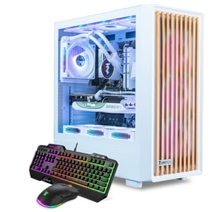 ViprTech Overlord 2.0 Jeu PC - Ryzen 9 3900X 4.6Ghz, RX 9060XT 16G, 32G, 1T SSD, Chêne blanc refroidi liquide