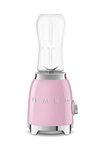 SMEG Retro Personal Blender with 2 Bottles PBF01PKUS, Pink