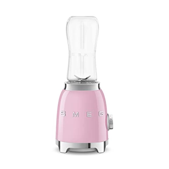 SMEG Mélangeur Personnel Rétro avec 2 Bouteilles PBF01PKUS, Rose