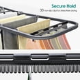 thumbnail image 4 of Clothes Drying Rack with Wheels, Foldable Metal Laundry Rack with 33 Sock Clips, Space-Saving Free-Standing Airer with Dual Height-Adjustable Wings, Grey, 4 of 9