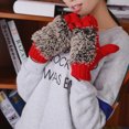 thumbnail image 4 of XZNGL Cartoon Hedgehog Wool Double Layer Thermal Insulation with Finger Weave Gloves, 4 of 7