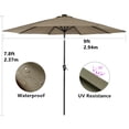thumbnail image 2 of Parasol de Patio 9 Pi pour l'Extérieur, Parasol de Marché de Table à 8 Nervures Robustes avec Inclinaison et Manivelle, Parasols Centrés Abri Solaire, Protection UV Imperméable, 2 of 8