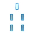 thumbnail image 1 of ZLight Weight Belt Slide Keeper Dive Fittings Holder Buckles Small Aluminum Scuba Diving Webbing Harness Retainer Tool Blue 5Set, 1 of 6