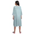 thumbnail image 4 of Moomaya Chemise de Nuit en Coton pour Femmes Imprimée à Col Rond avec Patte de Boutonnage, 4 of 6