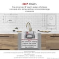 thumbnail image 3 of Stylish Dual Mount 15" Stainless Steel Single Bowl Kitchen Sink with Strainer S-405T, 3 of 9