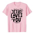 thumbnail image 1 of T-Shirt Tendance pour Femmes, Décontracté, Imprimé, Col Rond, Manches Courtes, pour le Quotidien, Hauts Tendance pour Femmes, 1 of 3