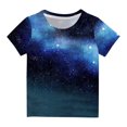 thumbnail image 2 of EGNMCR Blouses & Chemises à Manches Courtes Col Rond pour Tout-Petits Garçons Filles Mode Mignon Col Rond Imprimé Haut à Manches Courtes Girl Blouse, 2 of 4