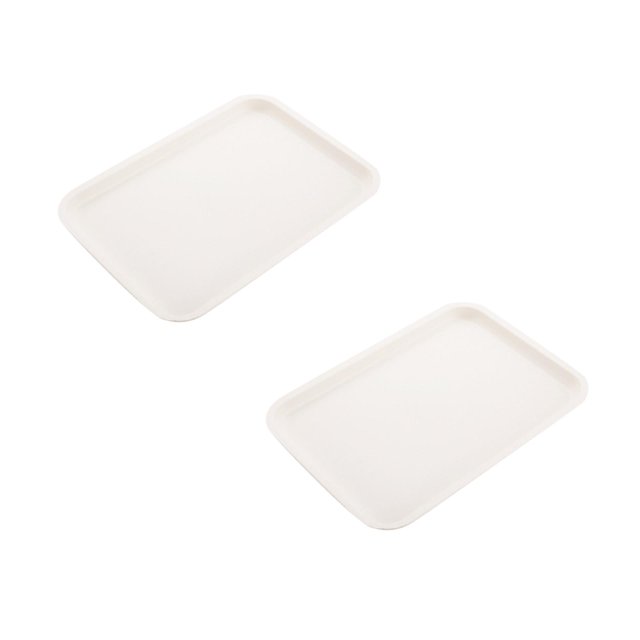 Oleegame 2PC Shower Soap Dish With Hook Tray Scratch-resis Plastic Food Trays Rectangular -slip Serving Serving Tray Kitchen,Dining & Bar White