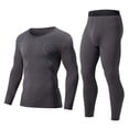 thumbnail image 1 of Mens Long Johns Thermal Set, Mens Solid Color Warm Thermal Underwear Set, 1 of 5