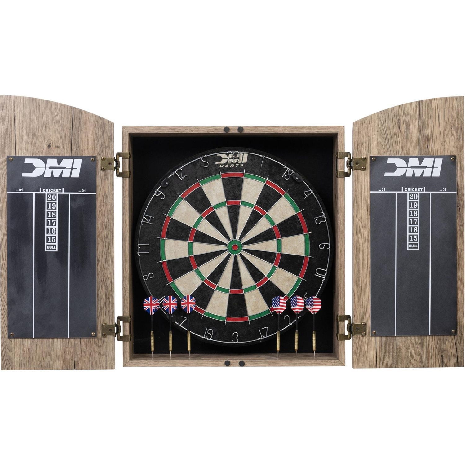 DMI Sports Dublin Bristle Dartboard Cabinet Set