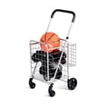 thumbnail image 1 of Costway Chariot de Magasinage Pliant Panier Jumbo Chariot Utilitaire Roulant Poignée Réglable Neuf, 1 of 10