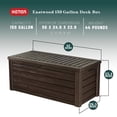 thumbnail image 2 of Keter Westwood Coffre de Terrasse de Rangement pour Meubles d'Extérieur de 150 Gallons, Espresso, 2 of 12
