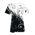 thumbnail image 5 of CEHVOM T-shirt à Manches Courtes Décontracté pour Femmes, Col Rond Imprimé, Ample, Blouse, Liquidation, 5 of 5