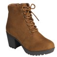 thumbnail image 1 of Bottes de Combat Décontractées pour Femmes à Talon Épais avec Semelle Crantée, 1 of 2