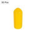 thumbnail image 3 of Unique Bargains 50 Pcs Capuchons d'Extrémité en Caoutchouc 5 mm Couvre-Vis en PVC Vinyle Protecteur de Filetage Rond Capuchons d'Étagère en Fil Jaune, 3 of 5