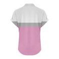 thumbnail image 3 of fatyb Womens Printed V Neck Tops Short Sleeve Button V Neck Tshirts Lightweight Summer Beach Blouses, 3 of 5
