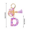 thumbnail image 3 of TopLLC Tools&Home Improvement Initial Letter Keychains For Women Tassel Purple Cute Car Keychain For Wallet Backpack Bag A chopper, 3 of 4