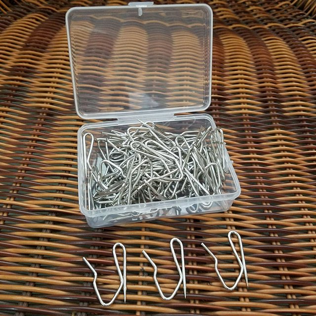 AMERTEER 60 Pcs Crochets de Rideau en Métal en Forme de S pour Maison Salon Chambre Fenêtre Porte Rideaux