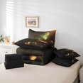 thumbnail image 4 of YST Green Butterfly Comforter Set, 7-Piece, Wild Animal Theme, King Size, 4 of 4