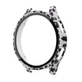 thumbnail image 1 of Case Cover Fit for Samsung Galaxy Watch 4 40mm 44mm,Glass Screen Protector Accessories PC All-Around Anti-fall Bumper Cover, Smart Watch Protective Case for Men Women -White leopard, 1 of 6
