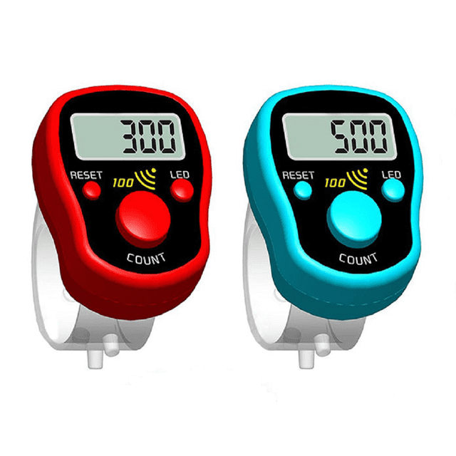 Compteur de Doigts Numérique Couleur Aléatoire LED Électronique à Main Compteur de Position Anneau de Doigt Marqueur de Point de Chiffre