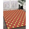 thumbnail image 3 of Ahgly Company Tapis d'Intérieur Ronds Transitionnels Orange Lavables à la Machine, 3 Pieds Rond, 3 of 7