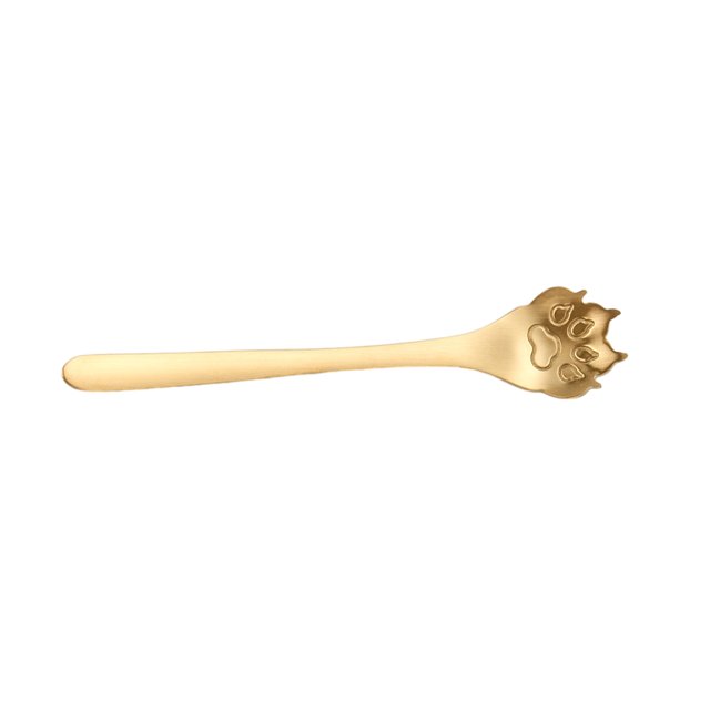 Redempat Cute Tea Spoon Exquisite Stainless Steel Spoon For Tea Drinking Teaware dog paw gold 1 1Set