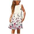 thumbnail image 1 of Xuewenshw Robe Décontractée Sans Manches à Col Rond Imprimée Mignonne de Printemps et d'Été pour Filles (4) Ensemble de Ballet pour Tout-Petites, 1 of 5