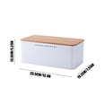 thumbnail image 3 of Wzzjkit Food Storage Containers with Lids, Kitchen Wooden Lid Baking Breads Storage Box Food Tightness Dusts Storage Boxes Excellent Quality Ceramic Material, Cereal Containers Storage, 3 of 6