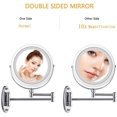 thumbnail image 3 of Magnified Vanity Mirror Wall Mount With Light, 10X Magnifying Cosmetic Mirror Double-sided Round Bathroom Vanity Mirror, 360° Rotation, 3 of 7