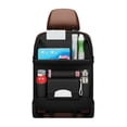 thumbnail image 1 of Amdohai Car Seat Organizer, Car Organizer Back Seat Protector PU Leather Car Storage Organizer with Foldable Table Tray, Tablet Holder, Tissue Box, Multi Pockets (Black 1Piece), 1 of 5