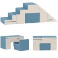 thumbnail image 1 of Qaba Blocs d'Escalade en Mousse pour Tout-Petits, Ensemble de 2 Pcs en Mousse Souple, Bleu, 1 of 10