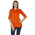 thumbnail image 1 of Haut Décontracté Été Robe d'Été Unie Tunique Boho Coton Vêtements pour Femmes, 1 of 5