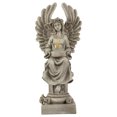 thumbnail image 2 of Northlight Bougeoir Paisible Angel 17 Pouces sur Piédestal Statue Extérieure, 2 of 5
