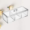 thumbnail image 2 of 1 Pc Acrylic Transparency Food Storage Box Stackable 3 Grids Tea Bag Organizer Kitchen Sorting Container with Dustproof Cover, 2 of 6