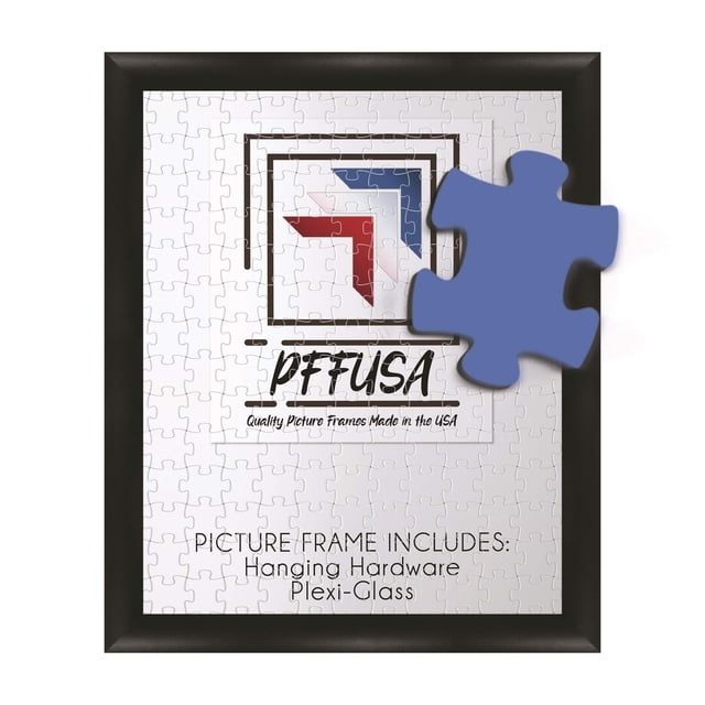 Puzzle Frame | Picture Frame | Poster Frame | Puzzle Frame | 1.25 Inch Black MDF Frame | Plexi Glass and Hanging Hardware Included (20x29)