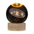 thumbnail image 1 of 3D Crystal Ball with Warm Light Wooden Base Small Night, 1 of 8