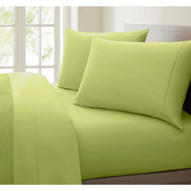 1200 Thread Count 100% Cotton Solid Sheet Set (California King, Sage)