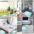 thumbnail image 3 of Bathroom Rug Set of 2, Anti-Slip Washable Plush Bathroom Floor Mat, Microfiber Absorbent Striped Bath Rug for Tub, Bathroom and Shower (18''x26''+20''x32'', Aqua Blue), 3 of 6