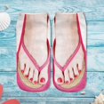 thumbnail image 1 of Two Pairs 3D Pattern Manicure Print Socks Flip Flop Funny Hidden Running Socks Women Personalized, 1 of 4
