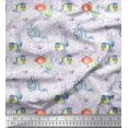 thumbnail image 1 of Soimoi Purple Heavy Canvas Fabric Fish & Octopus Ocean Fabric Prints By Yard 58 Inch Wide, 1 of 2