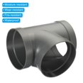 thumbnail image 4 of Unique Bargains 6 Inch 3 Way Duct Splitter T Shape Duct Connector 3 Way Hose Adapter Grey, 4 of 5