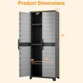 thumbnail image 3 of Costway Armoire de Rangement en Plastique 68 Pouces H Unité de Rangement Verticale pour Bureau Gris, 3 of 8