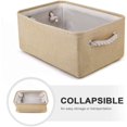 thumbnail image 2 of Foldable Storage Boxes, Large Fabric Baskets, 3-Pack(Beige, Medium), 2 of 6