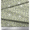 thumbnail image 2 of Soimoi Georgette Viscose Fabric Floral Block Printed Fabric 1 Yard 42 Inch Wide, 2 of 5