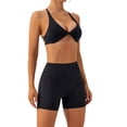 thumbnail image 4 of Youkk 1 Set Chinlon Nylon Sports Underwear Solid Color Replacement Breathable Wire Free Running Jogging Bodybuilding Vest Bra Black S, 4 of 6